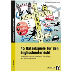 45 Rätselspiele für den Englischunterricht, Schulbücher von Wolfgang Schütz