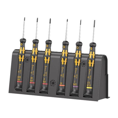 Wera Kraftform Elektroniker Schraubendrehersatz + Rack 6tlg