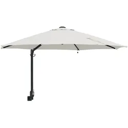 Helloshop26 - Moderner neigbarer Gartenschirm 248 x 248 x 148 cm funktional gemütliche Atmosphäre sandfarbenes Polyester