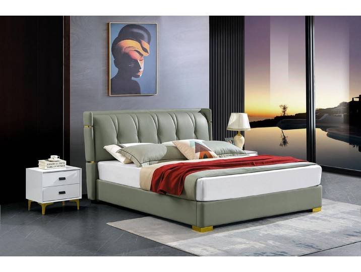 JVmoebel Schlafzimmer-Set Elegantes Schlafzimmermöbel in stilvollem Grünton, (3-tlg., 3-teilig), Made in Europa
