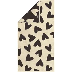 Handtuch HEART BEATS HEARTS (BL 50x100 cm) - grau - BL 50x100 cm