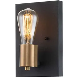 Wandleuchte Wandlampe Flurleuchte Schlafzimmerlampe Zink Messing Stahl H 22,5 cm