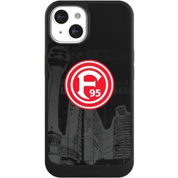 Nivocase Hülle für Apple iPhone 13 Handyhülle NIVOcore Case Schwarz Fortuna Düsseldorf Logo Offizielles (Apple iPhone 13), Smartphone Hülle, Schwarz
