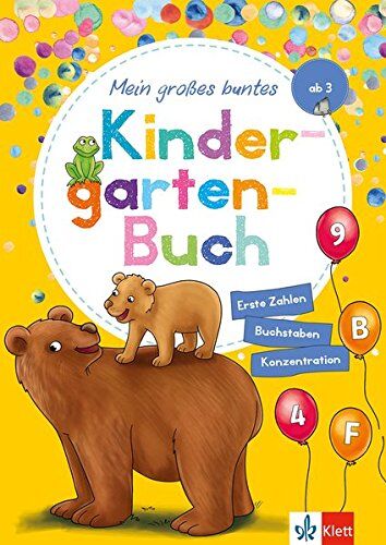 Klett Mein großes buntes Kindergarten-Buch: Erste Zahlen, Buchstaben, Konzentration: Kindergarten ab 3 Jahren - Preis vom 11.10.2026 03:10:56 h