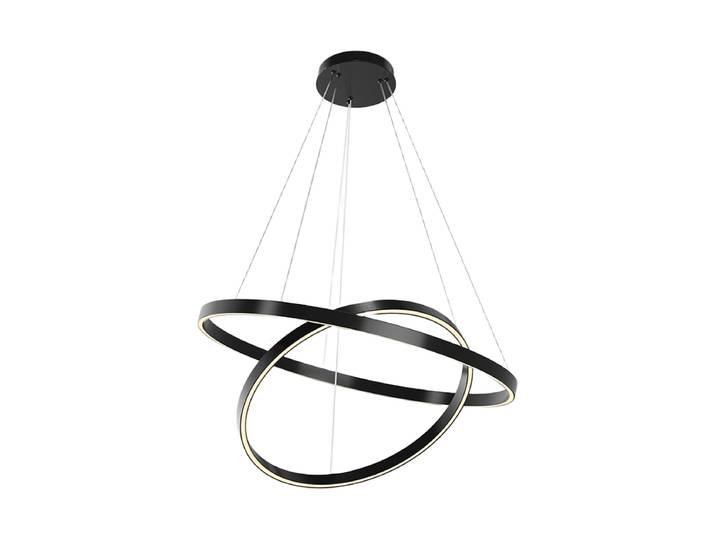 LED Design Pendellampe „Rim 2-Ring Schwarz Maytoni