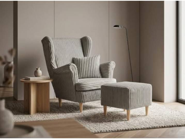 Family Meble Ohrensessel mit Fußhocker Idylla – Variante Idylla 11