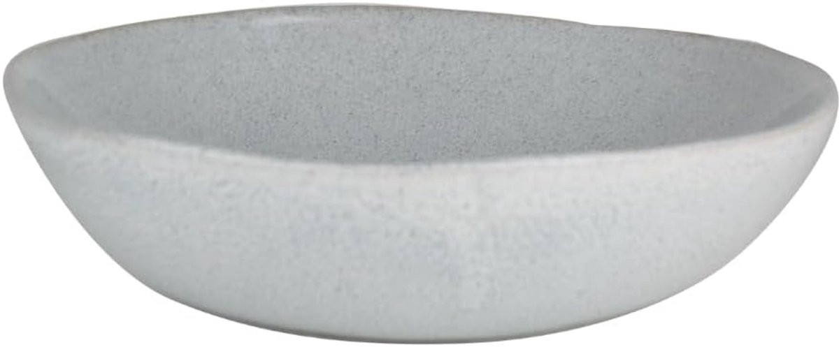 Elegante handgemaakte email saladeschaal - Grijs - Ø 22 x 58 cm