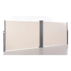 HC Home & Living Doppel - Seitenmarkise aus Polyester, ca. 6,0 x 1,5 m - Beige
