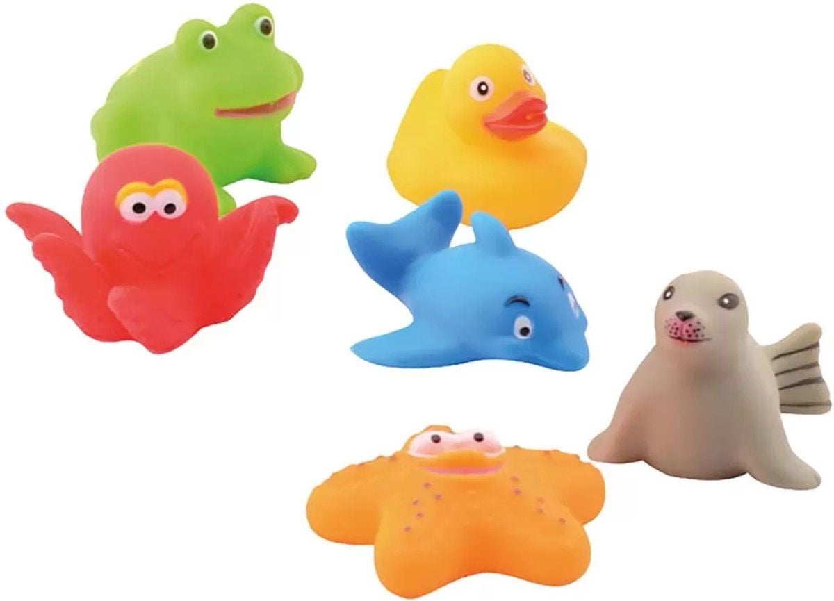 Johntoy 22274 Badspeeltje Set van verschillende diertjes Multikleur