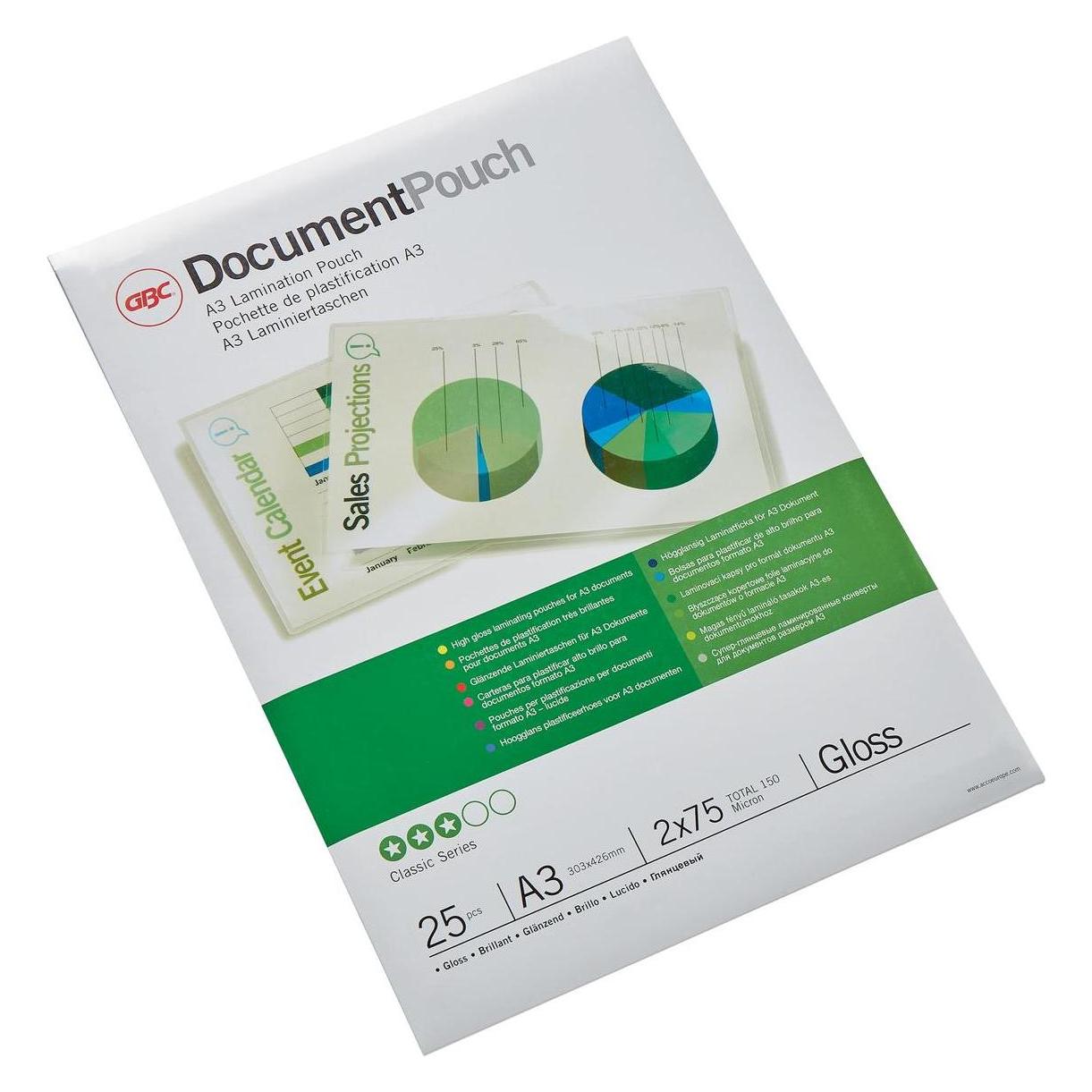 GBC DOCUMENT POUCH - Heisslaminier-Folientaschen (A3, 25 Stk., 150 µm) (3740486)