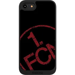 Nivocase Handyhülle für Apple iPhone 7 Hülle NIVOpure Case Schwarz 1. FCN Fanartikel Textur (Apple iPhone 7), Smartphone Hülle, Schwarz