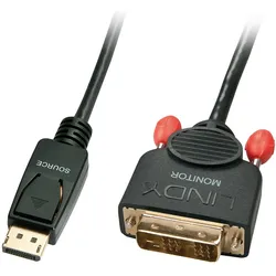 Lindy DisplayPort — DVI (5 m), Videokabel, Schwarz