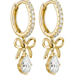 Thomas Sabo CR749-M01-14 Damen-Ohrringe Creolen Schleife mit Zirkonia Goldfarben