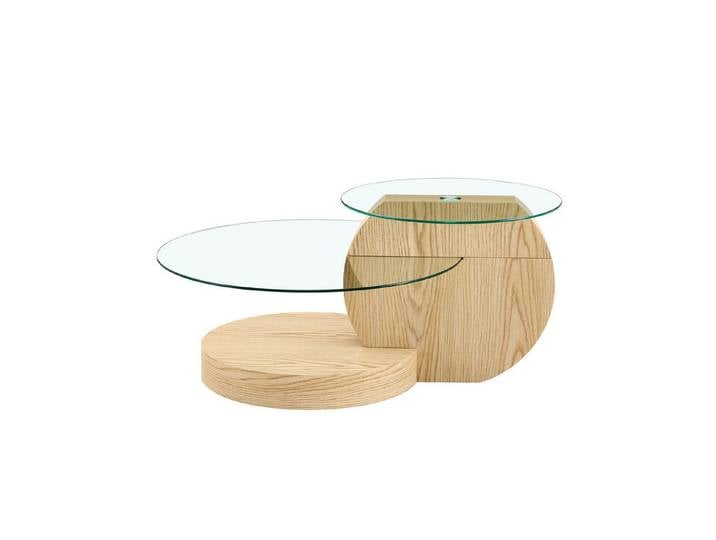 ANYSUN Couchtisch gehärteter Glas-Couchtisch, Wohnzimmertisch Modern (mehrschichtiges Design, Büro Beistelltisch), Beistelltisch Set Loft Design Wohnzimmertisch