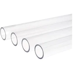 Alphacool Eisrohr 4er Set (0.80 m, Kunststoff), Wasserkühlung Schlauch, Transparent