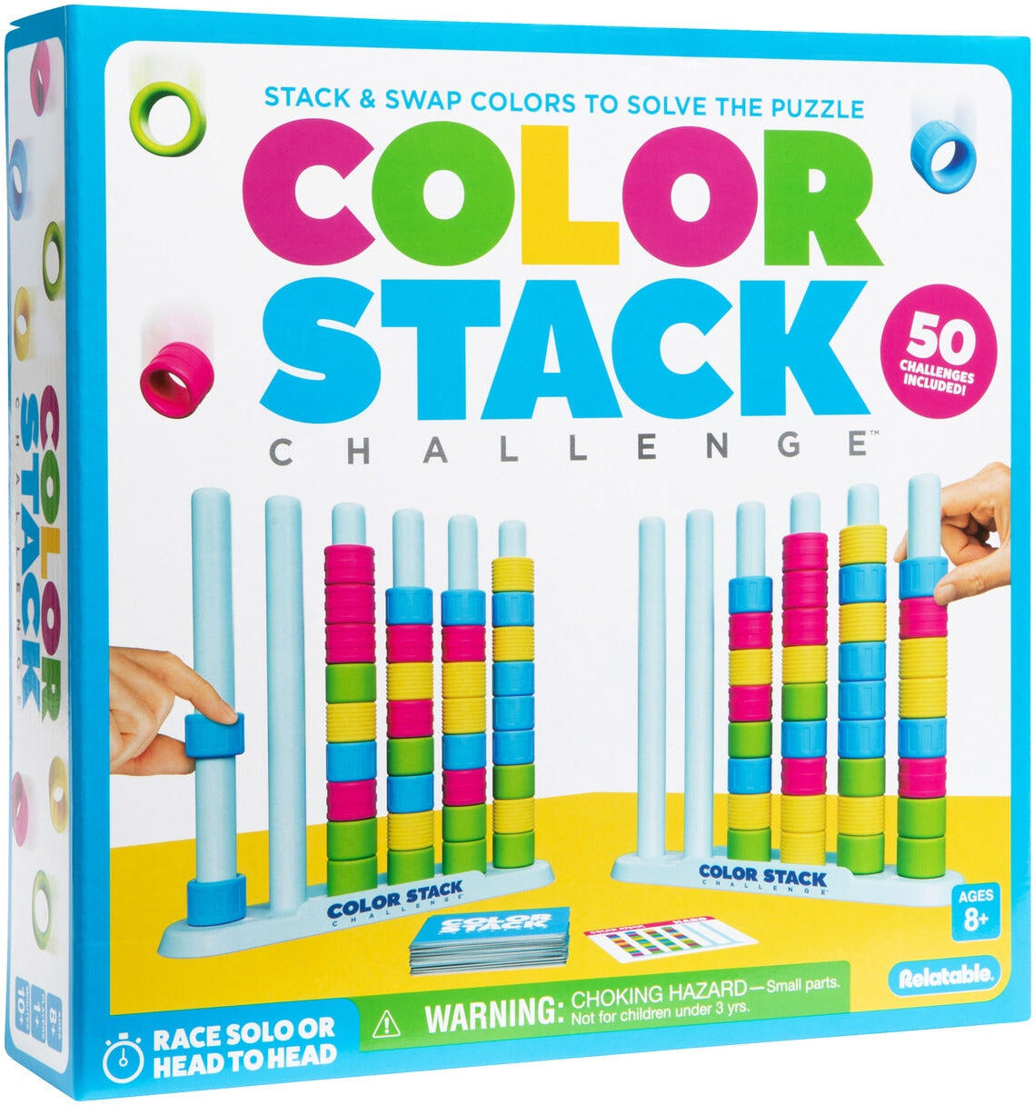 Relatable Colour Stack Challenge Game - Fast-Paced Colour-Matching Puzzle Game for Family Game Nights, Ages 6+, by Relatable