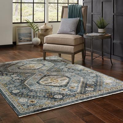 Style Haven Amelie Nomadic Tribal Blue/ Gold Indoor Area Rug
