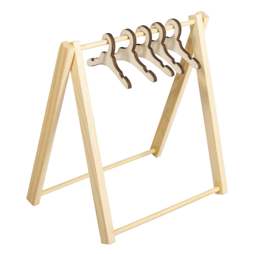 Rayher Dekoartikel natur Wichtel Mini Kleiderständer, 1 Set 46814505
