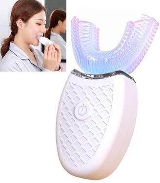 Inspired Deals Sonic U Shaped Electric Toothbrush With LED Whitening & 360 Deep Clean white
