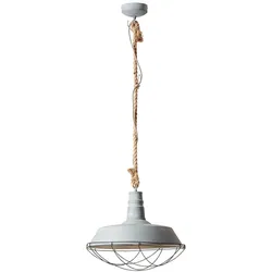 BRILLIANT Lampe Rope Pendelleuchte 47cm grau Beton   1x A60, E27, 60W, geeignet für Normallampen (nicht enthalten)   Für LED-Leuchtmittel geeignet