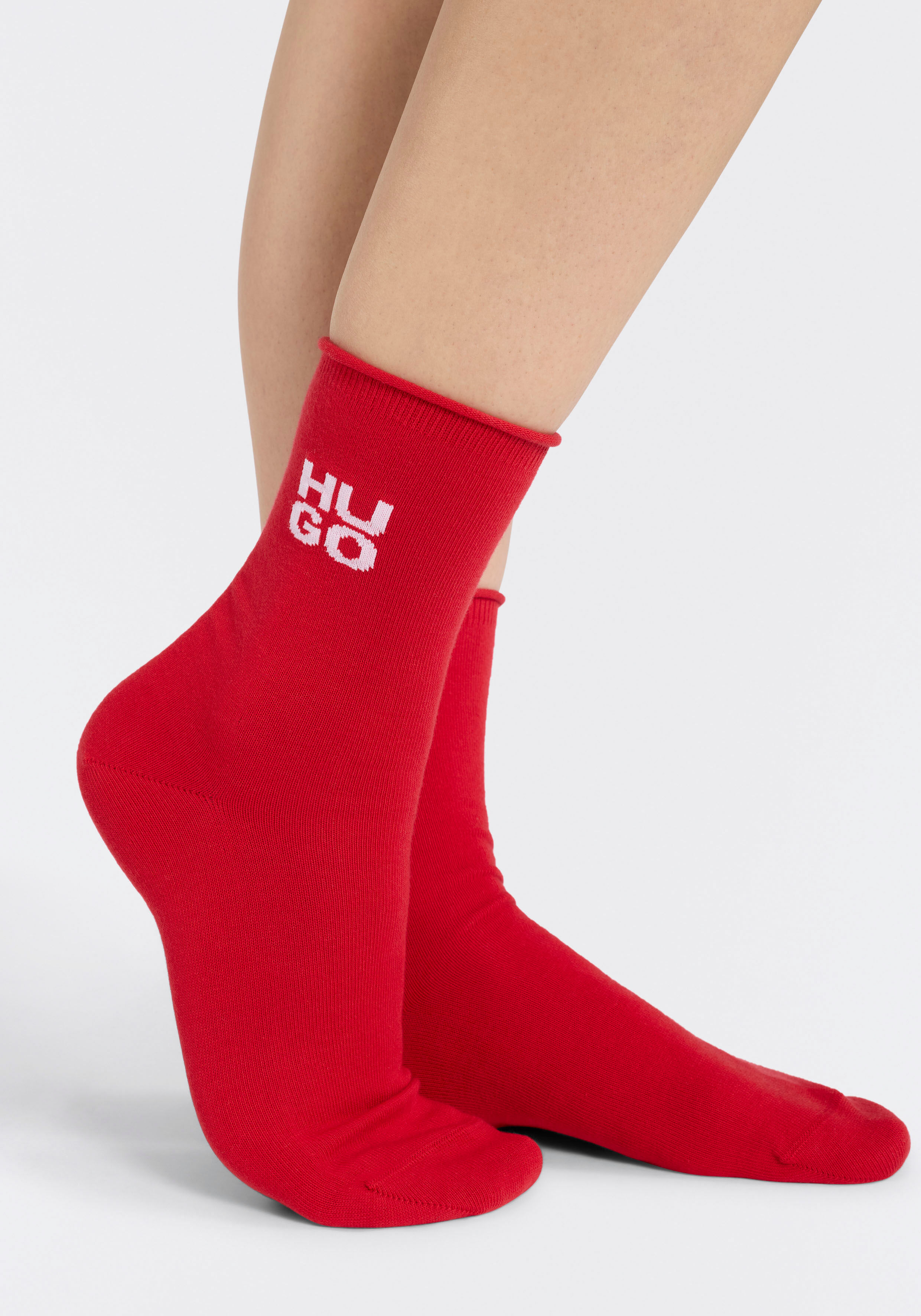 Socken HUGO UNDERWEAR "3P QS HEART", Damen, Gr. 35-38, open miscellaneous 960, Baumwollmischung, normal, Socken Socken