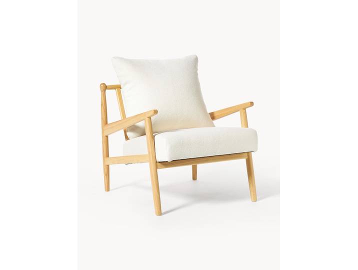 Fauteuil lounge en bouclette Mikkel