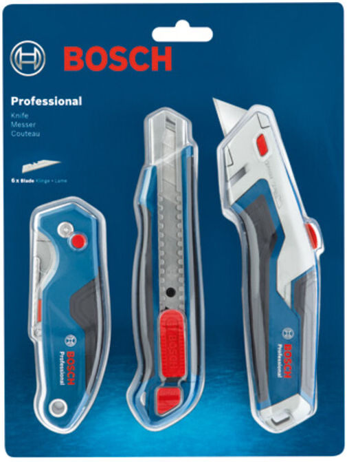 Bosch Combo Kit: Knife Set Messer-Set, 3-tlg. (1600A027M4)