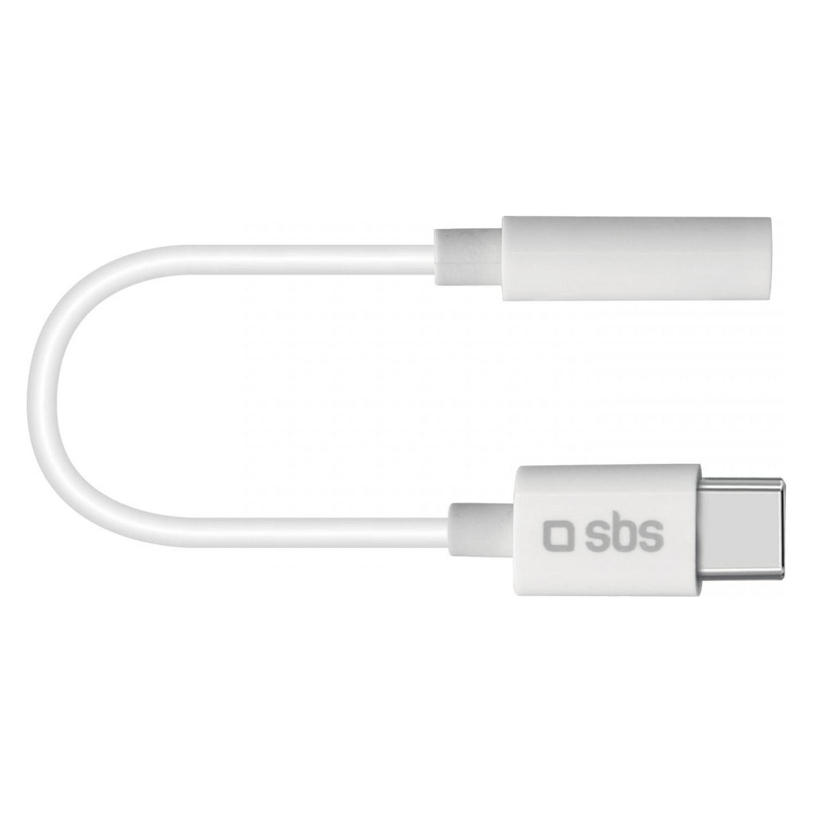 SBS USB Typ C zu 3,5 mm Klinke Adapter weiss (TEINTJACKTYCFMW)