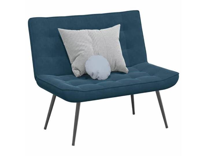 Banc d'entrée(rectangulaire）- Maximum 110 kg par siège - Banc banquette bleu 110x74x84 cm velours ito39n