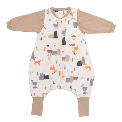 Babyschlafsack SCHLUMMERSACK "Schlafsack mit Füßen 3.5 Tog" Gr. 60, beige (bergtiere), Schlafsäcke, Baby, L: 60cm, Obermaterial: 100% Baumwolle CO., L:60cm