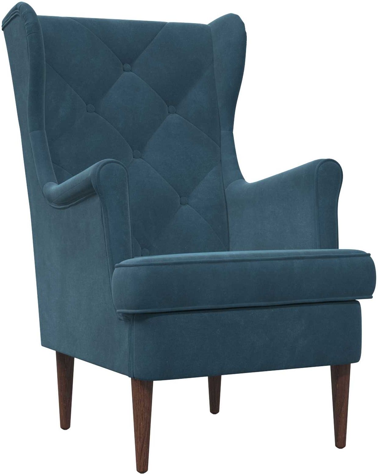 vidaXL Fauteuil Bleu Velours
