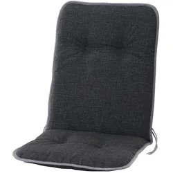 Siena Garden, Gartenmöbel Zubehör, ELDA Auflage passend zu Elda Stapelsessel Bezug aus 70% Baumwolle/30% Polyester in Anthrazit