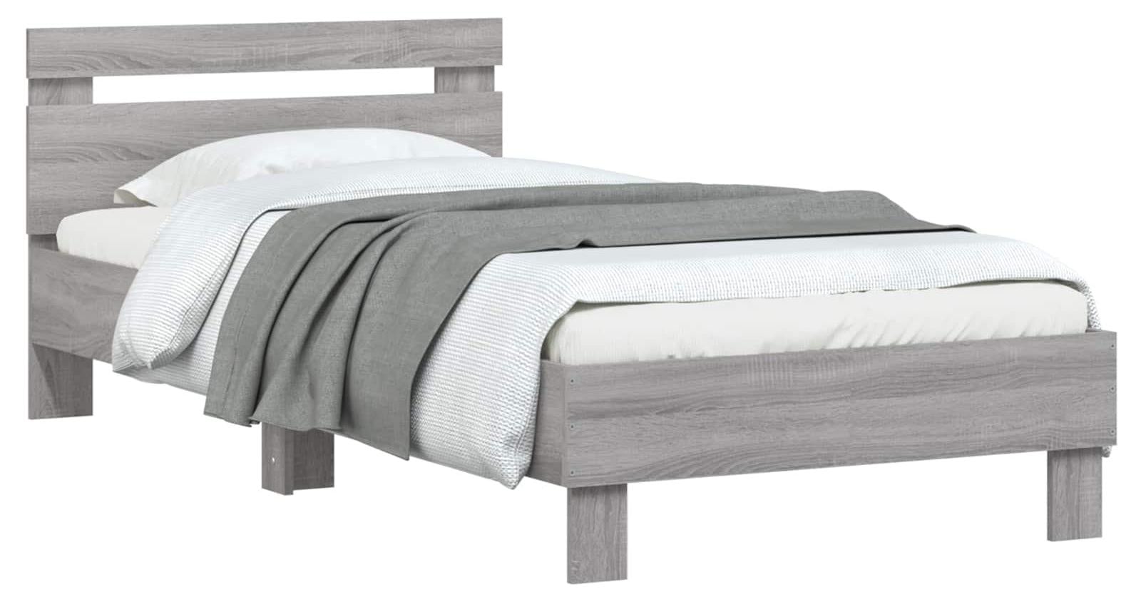 vidaXL Bedframe Sonoma-grijs van houtvezel