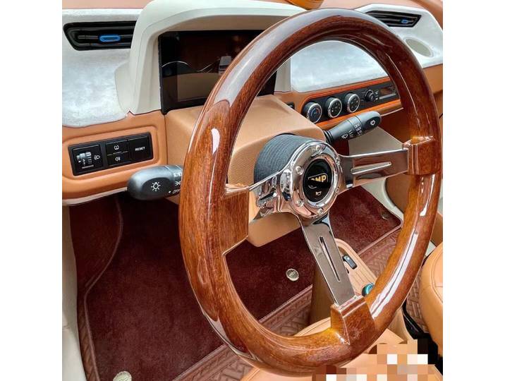 Volant en bois de Modification de 14 pouces, 350MM, dégagement rapide, adapté aux accessoires universels de voiture