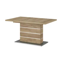 Säulentisch ausziehbar Mira ¦ holzfarben ¦ Maße (cm): B: 90 H: 77