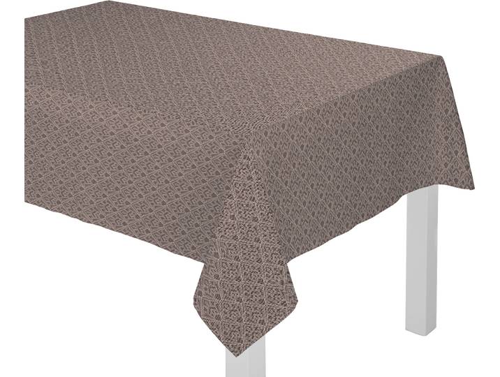 Tischdecke ADAM Urban Cactus Gr. 1, braun (dunkelbraun), B:120cm L:120cm, Bio-Baumwolle, Tischdecken, Tischdecke, aus 100% Bio-Baumwolle
