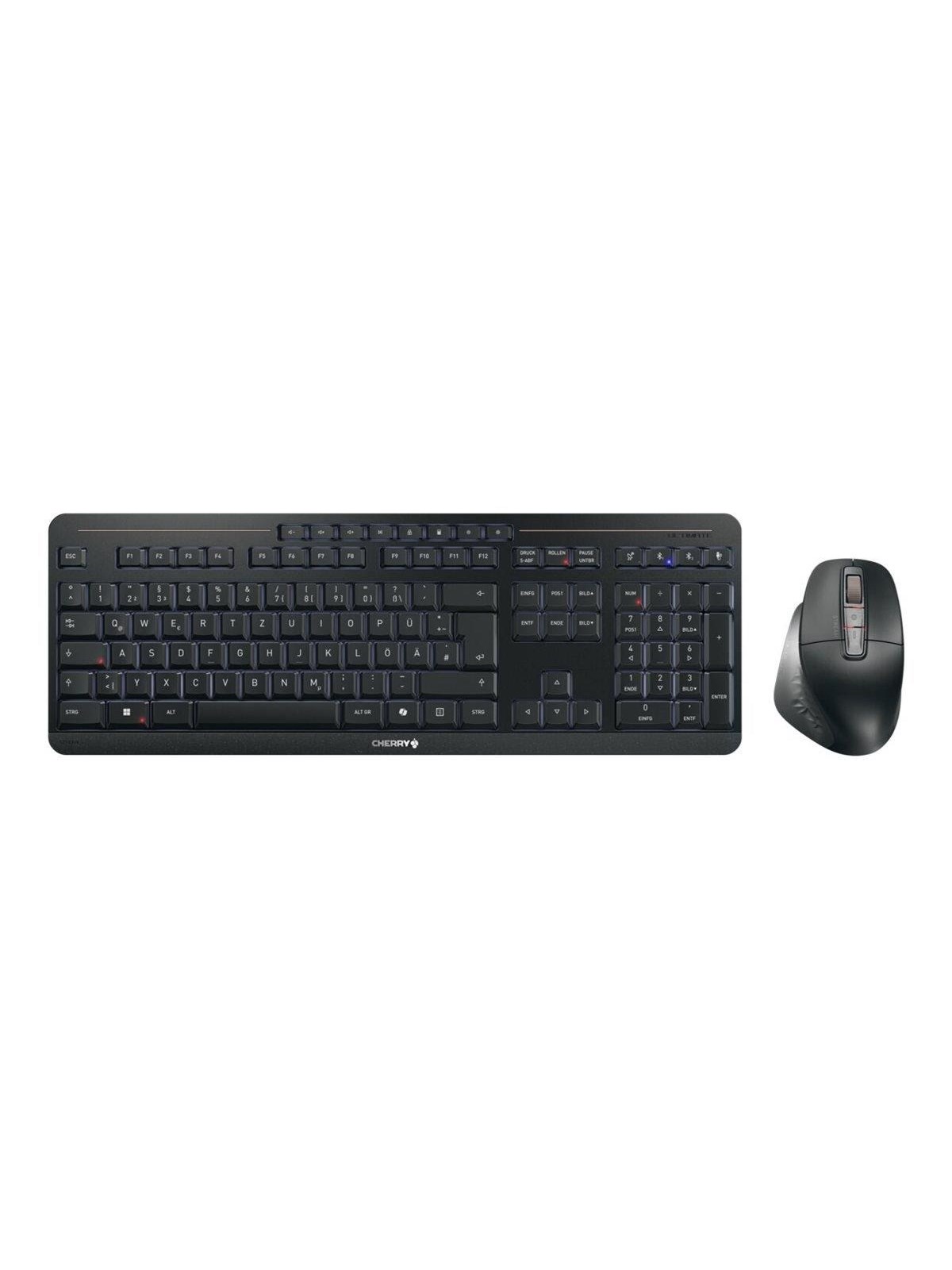 Cherry STREAM DESKTOP ULTIMATE - Tastatur & Maus Set - Full-Size - Deutsch - Schwarz