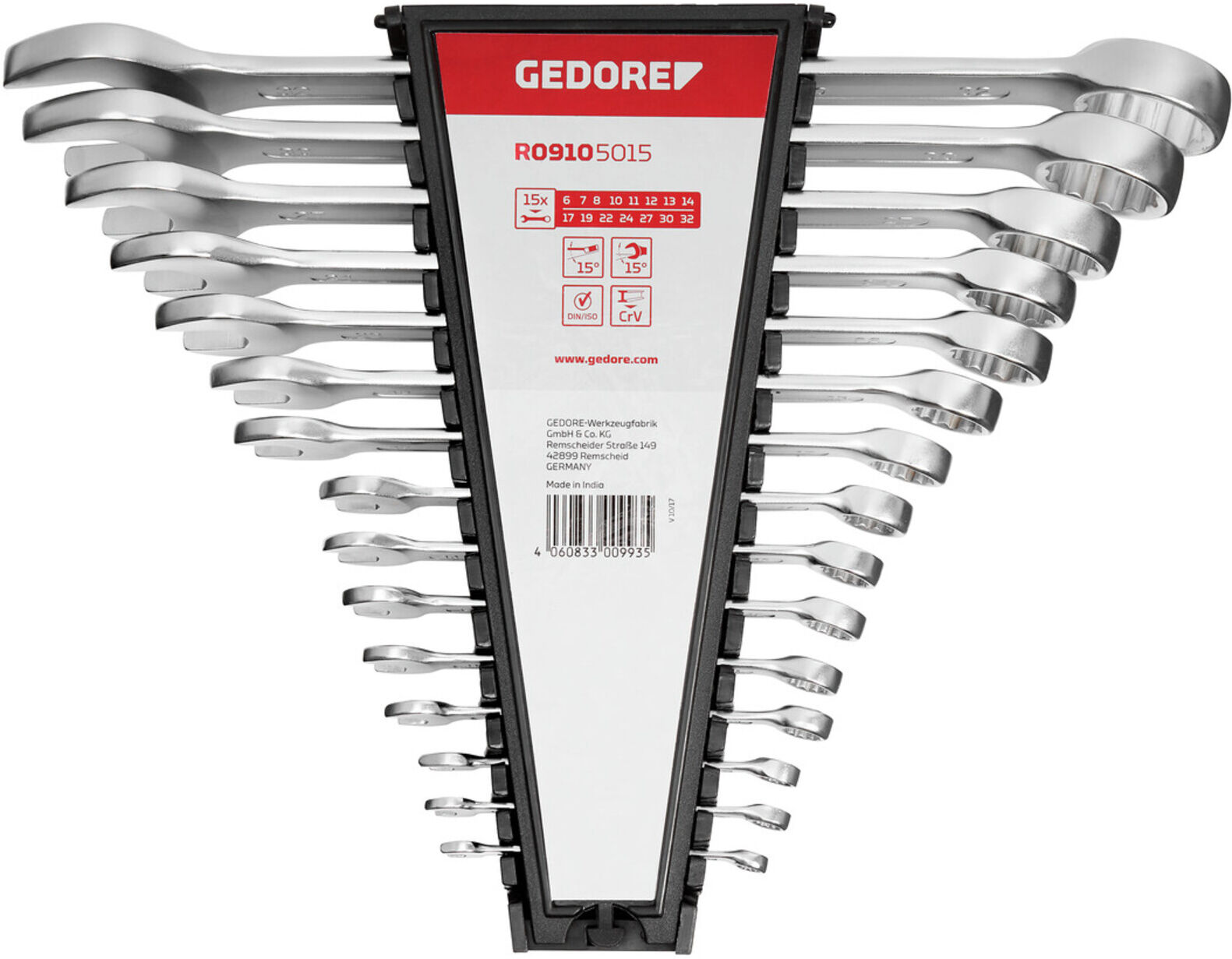 Gedore R09105015 RingmaulschSatz 6-32 mm 15-teilig ; Gedore Red (3300993)