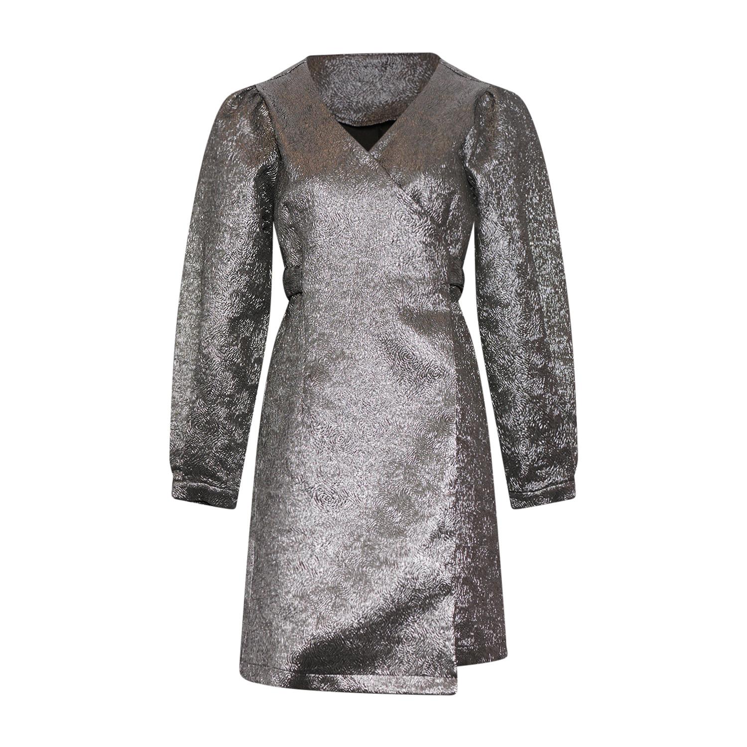 Pace Gürtelkleid in Metallisch