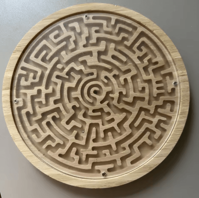 Inspire Picks Large Wooden Balance Maze Game Dual Sided Bamboo Brain Teaser With Steel Balls a
