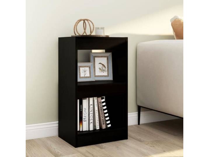 Bibliothèque - - Noir - 40x30x72 cm - Bois d'ingénierie - Contemporain