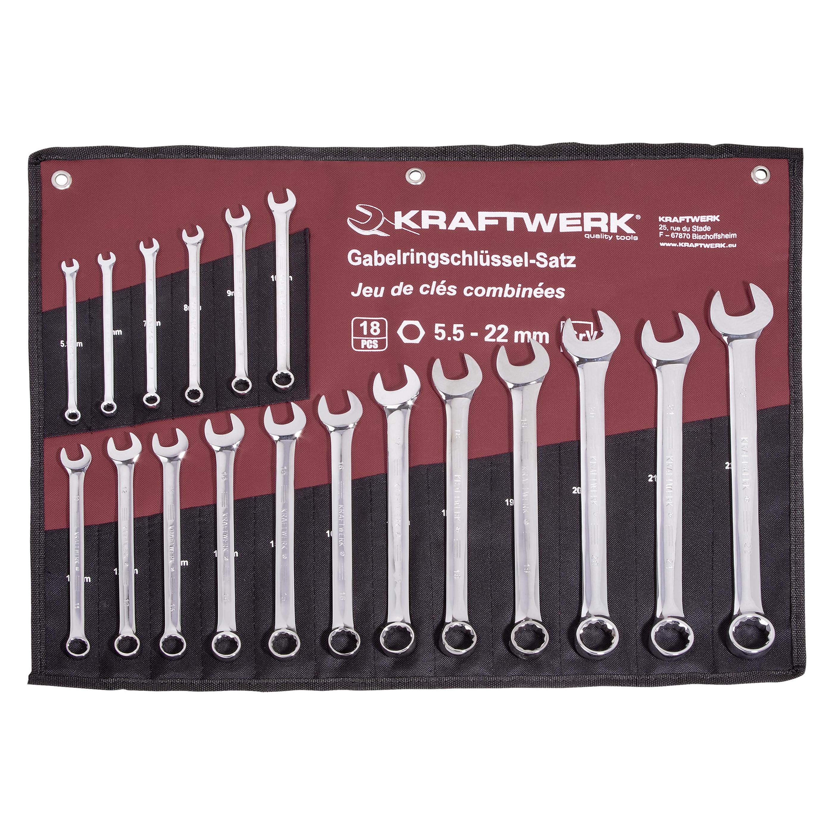 Kraftwerk Gabelringschlüssel-Satz (22 mm, 5.5 mm) (3557R)