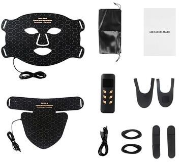 Uplift Essentials 3D Silicone Face And Neck LED Phototherapy Mask face Neck Black