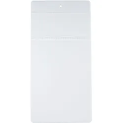 100 SPRINTIS Preishülle A6 Hochformat mit zusätzlicher Tasche oben, transparente Einsteckhülle für Preisschilder, Etikettenhüllen, Preistaschen, Weich-PVC
