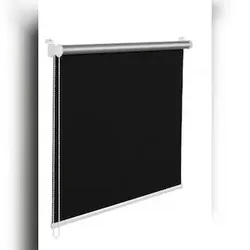 Thermorollo Verdunklungsrollo 90x200 cm schwarz Fensterrollo mit Thermobeschichtung  100% Abdunklung