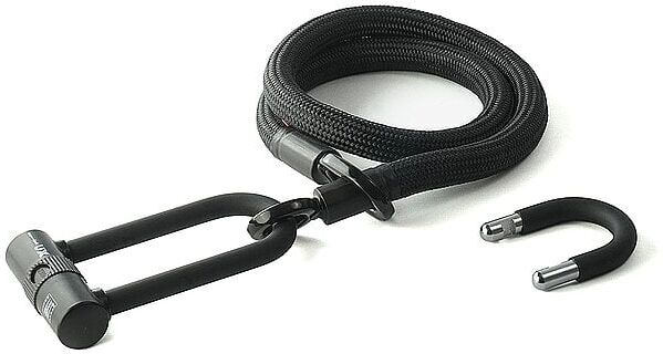 TEX-LOCK Bügelschloss mit Textilseil Eyelet 120 onyx black schwarz B