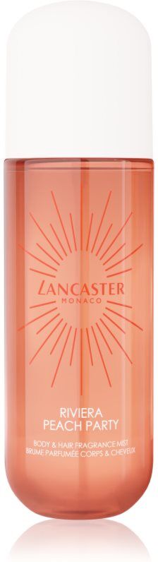 Lancaster Eau de Lancaster Hair & Body Mist brume parfumée visage, corps et cheveux parfums Peach Party 236 ml