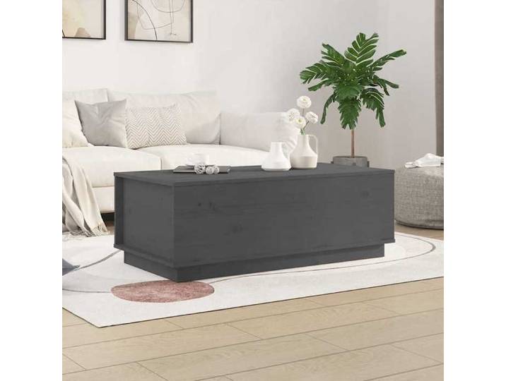 Automne/hiver  Gris Table basse carrée - Gris 100x50x35cm - bois massif de pin - Hauteur:35cm DEC2989645