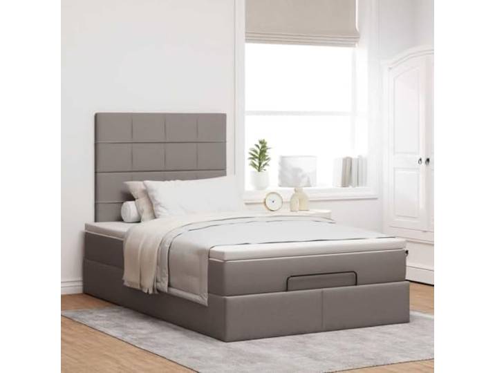 KTHLBRH Boxspringbett 120 x 190 cm mit Federkernmatratze Hydraulisches Heben, atmungsaktives Gewebe, Kopfteil im Lieferumfang enthalten, Lattenrost