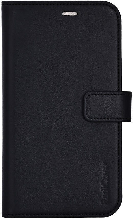 iPhone 17 Pro RadiCover Exclusive 2-in-1 Anti Stråling Læder Flip Case m. Kortholder - MagSafe Kompatibel - Sort